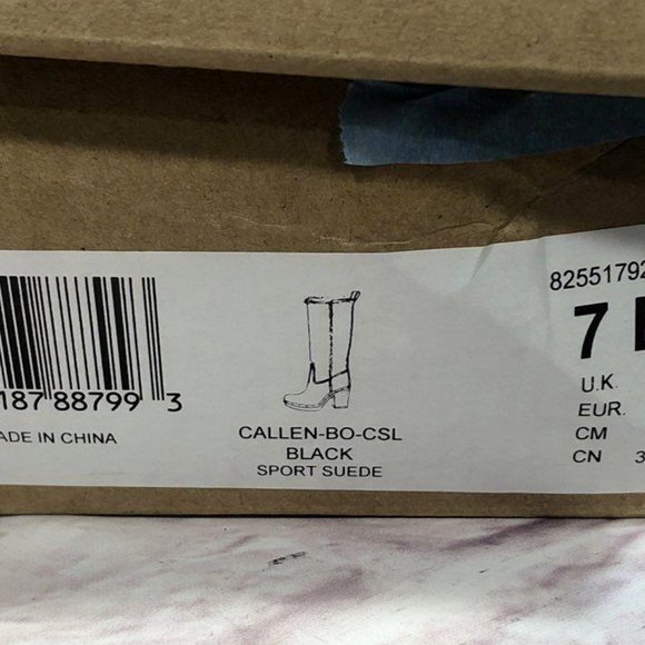 Denim & Supply Sport Suede Boot Size 7 Black Ralph Lauren Close Toe Sheep Skin - Picture 9 of 10